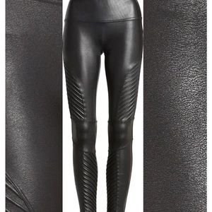 SPANX Faux Leather Moto Leggings